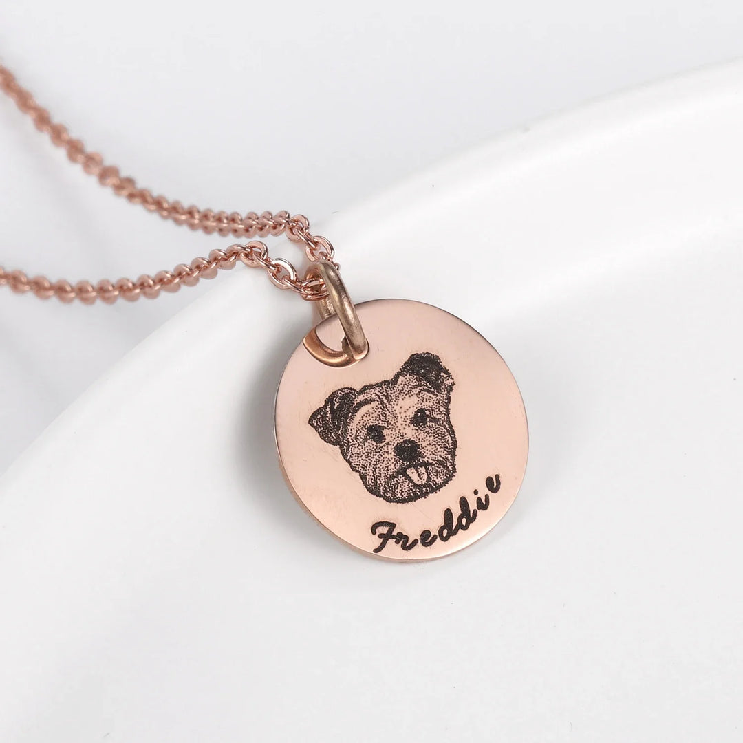 Personalized Pet Portrait Necklace