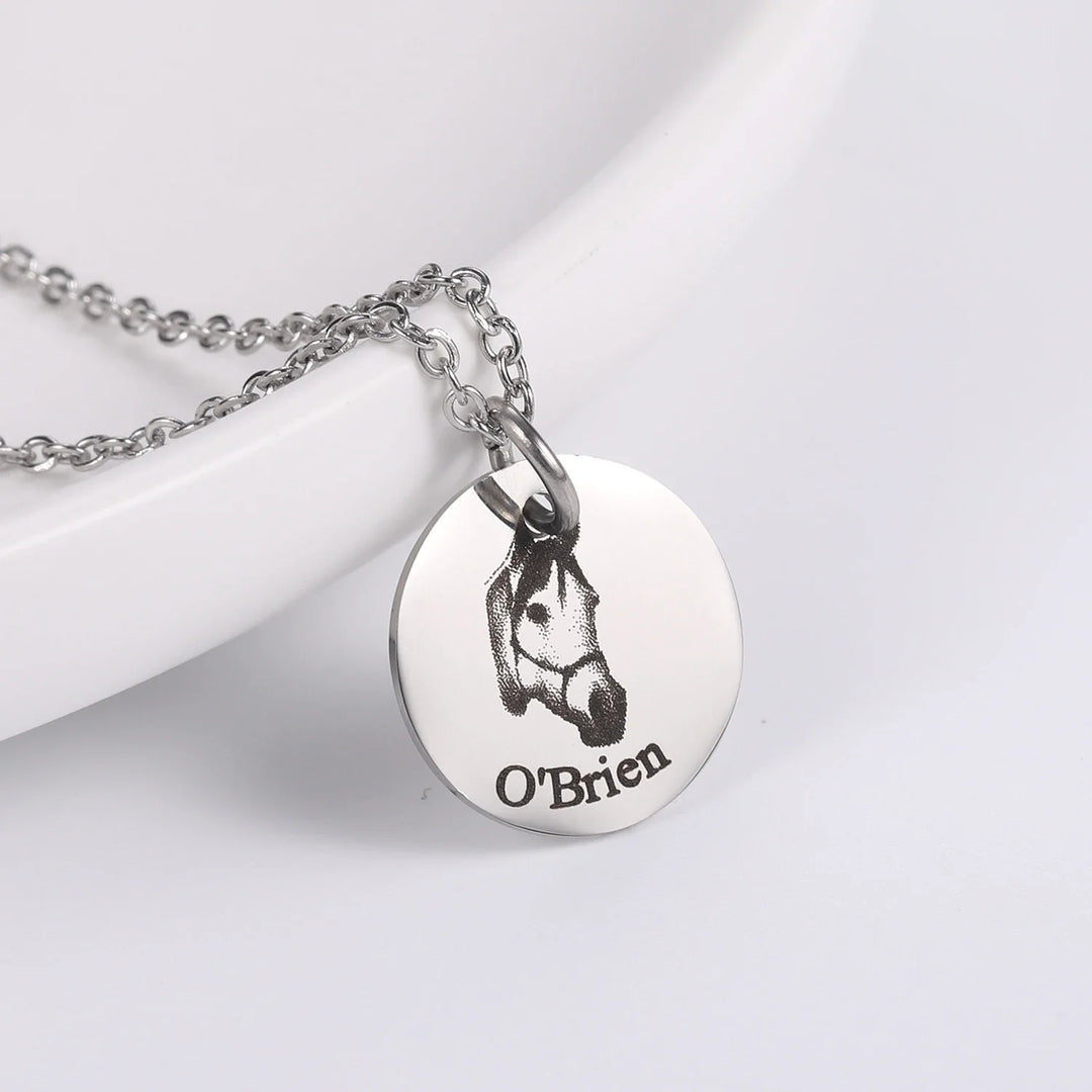 Personalized Pet Portrait Necklace