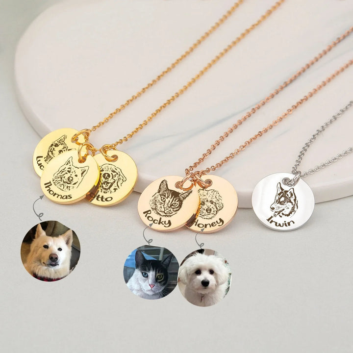 Personalized Pet Portrait Necklace