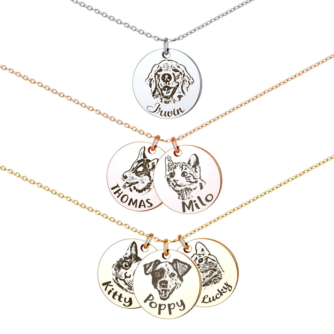 Personalized Pet Portrait Necklace