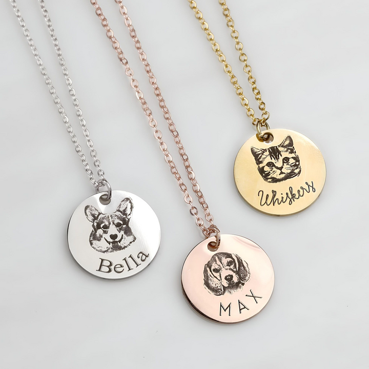 Personalized Pet Portrait Necklace